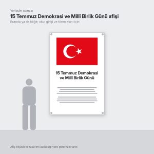 15 Temmuz Demokrasi ve Millî Birlik Günü afişi (yerleşim şeması)