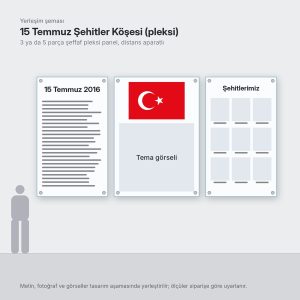 15 Temmuz Şehitler Köşesi (pleksi) (yerleşim şeması)