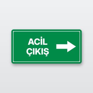 Acil çıkış yön levhası (sağ ok)