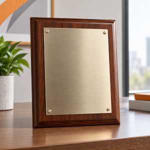 Ahşap plaket (temsili görsel)