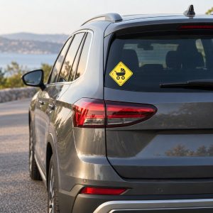 Araçta bebek var stickerı (temsili görsel)