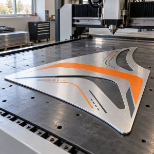 CNC alüminyum levha kesim (temsili görsel)