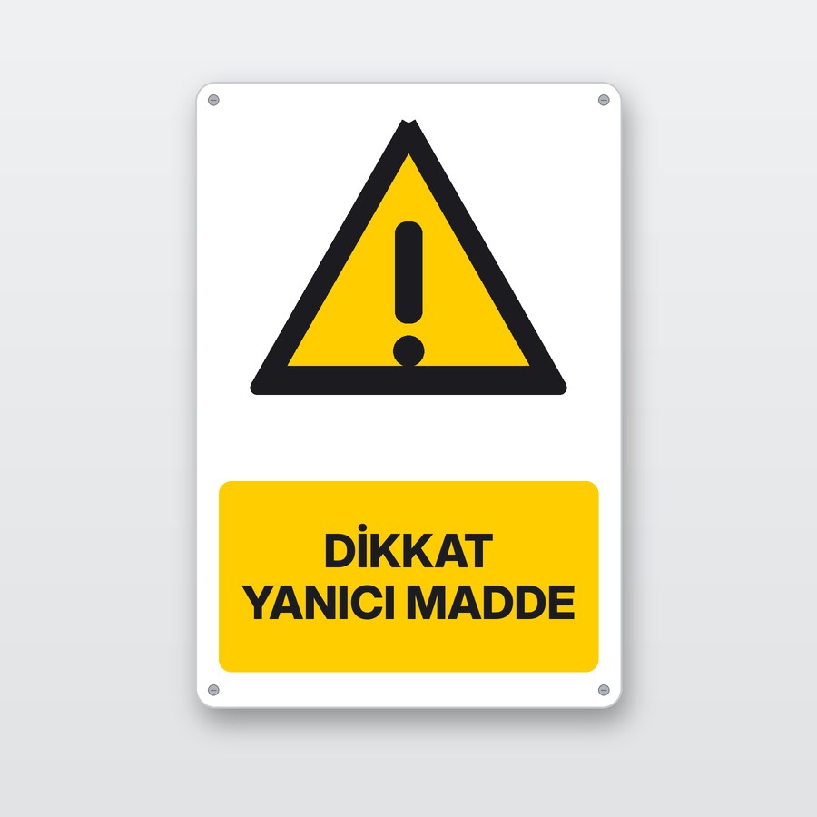Dikkat yanıcı madde levhası