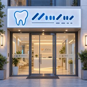 Diş kliniği tabelası (temsili görsel)