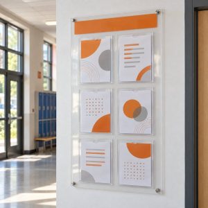 Evrak cepli pleksi ilan panosu 70×100 cm (temsili görsel)