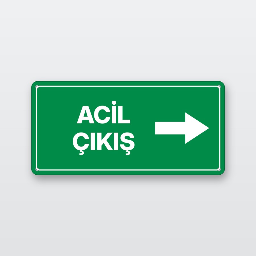 Fotolümenli acil çıkış levhası