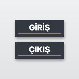 Giriş ve çıkış levha seti