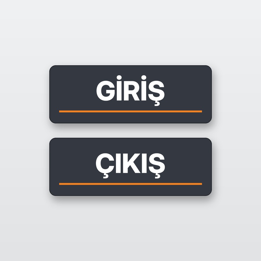 Giriş ve çıkış levha seti
