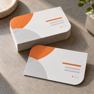 İki kenarı oval kartvizit (temsili görsel)