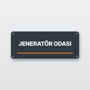 Jeneratör odası levhası