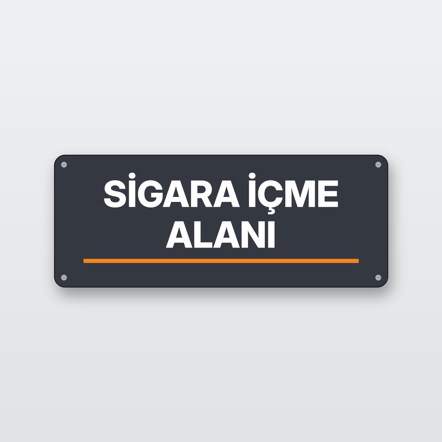 Sigara içme alanı levhası