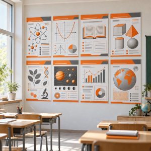 Sınıf içi eğitici poster seti (temsili görsel)