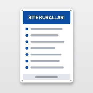 Site kuralları levhası