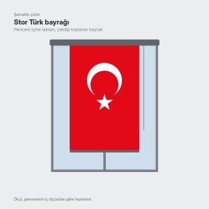 Stor Türk bayrağı (şematik çizim)