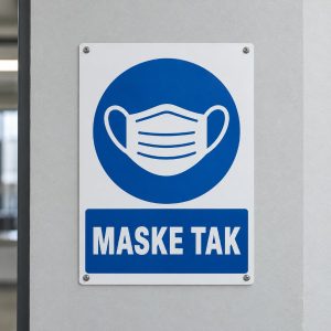 Toz maskesi tak levhası (temsili görsel)