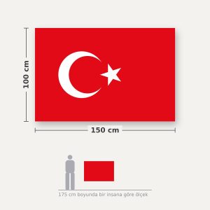 Türk bayrağı 100×150 ölçü şeması