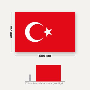 Türk bayrağı 400×600 ölçü şeması