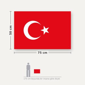Türk bayrağı 50×75 ölçü şeması