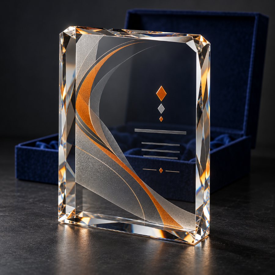 VIP kristal plaket (temsili görsel)